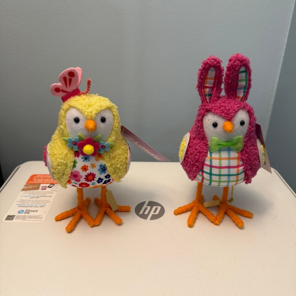 NWT Set of 2 Target Spritz Featherly Friends Spring Easter Birds HUE & TINT